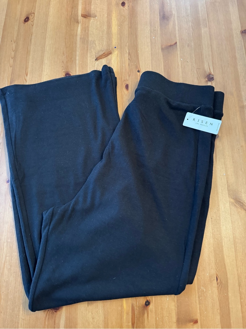 Risen Black Wide-Leg Pull-On Pants